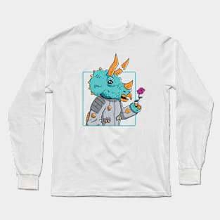 Triceratops Astronaut Long Sleeve T-Shirt